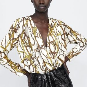 Zara blouse bodysuit size medium